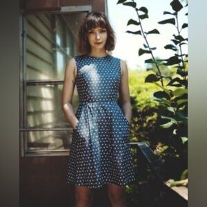 Birds of North America gray patterned dress